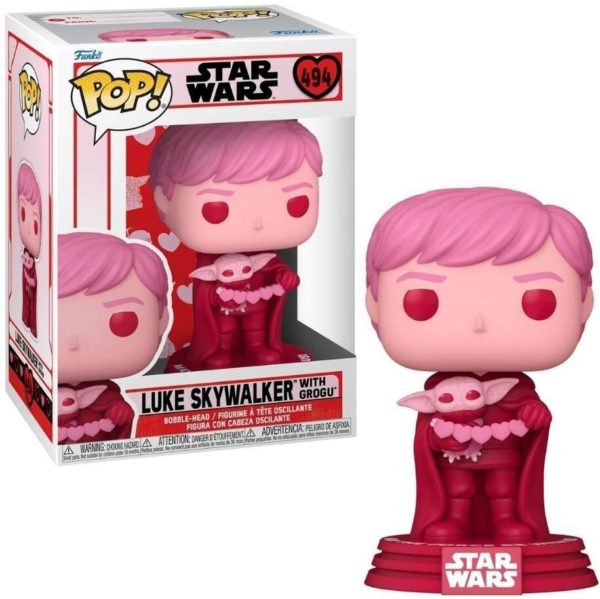 FUNKO POP! - Star Wars St Valentin 494 : Luke Skywalker with Grogu -  Goodies Store