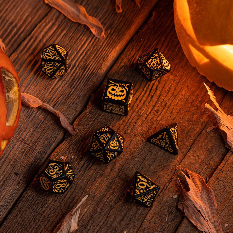 Q WORKSHOP - Set de dés (7) : Bloodsucker Pumpkin Jack O'Lantern – Image 4