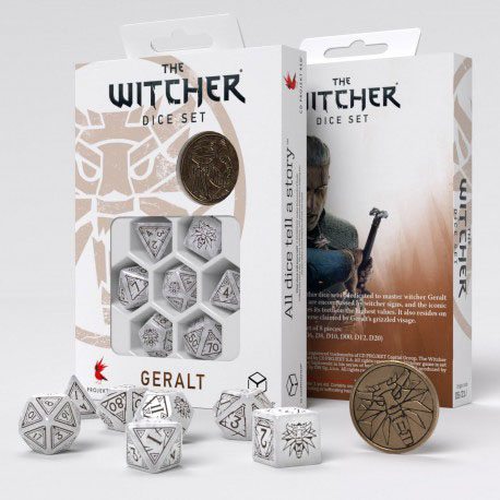 Q WORKSHOP - Set de dés (7) - The Witcher : Geralt The White Wolf – Image 3