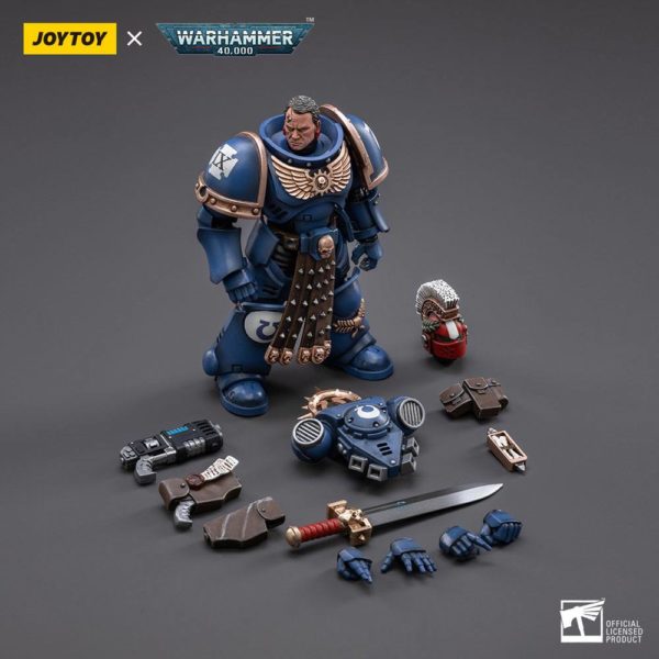 JOYTOY - Warhammer 40K - Ultramarines Veteran Sergeant Icastus 1/18 – Image 5