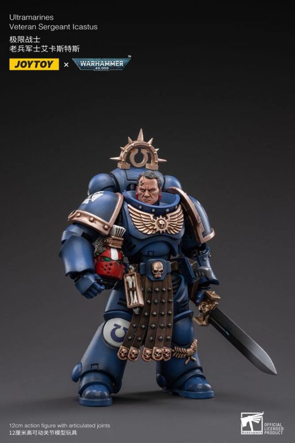 JOYTOY - Warhammer 40K - Ultramarines Veteran Sergeant Icastus 1/18