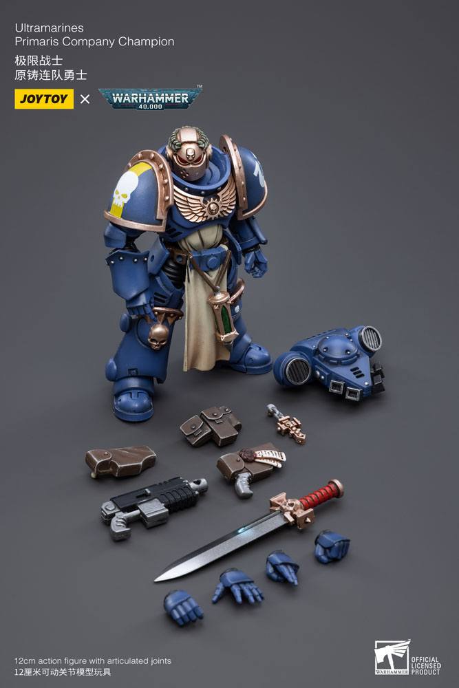 JOYTOY - Warhammer 40K - Ultramarines Primaris Company Champion 1/18 – Image 2