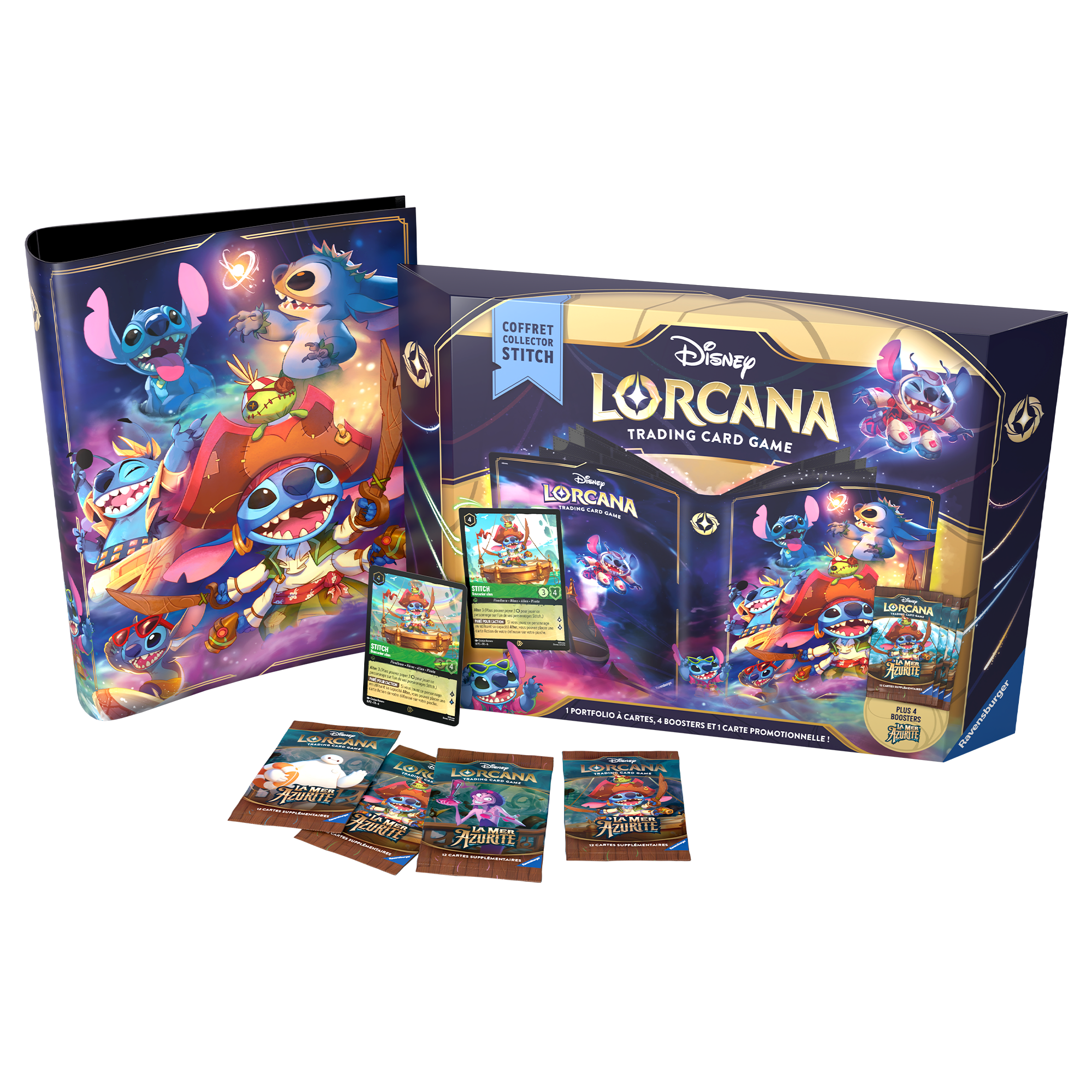 RAVENSBURGER - DISNEY - LORCANA - La Mer Azurite Chap. 6 : Coffret Collector Stitch – Image 2